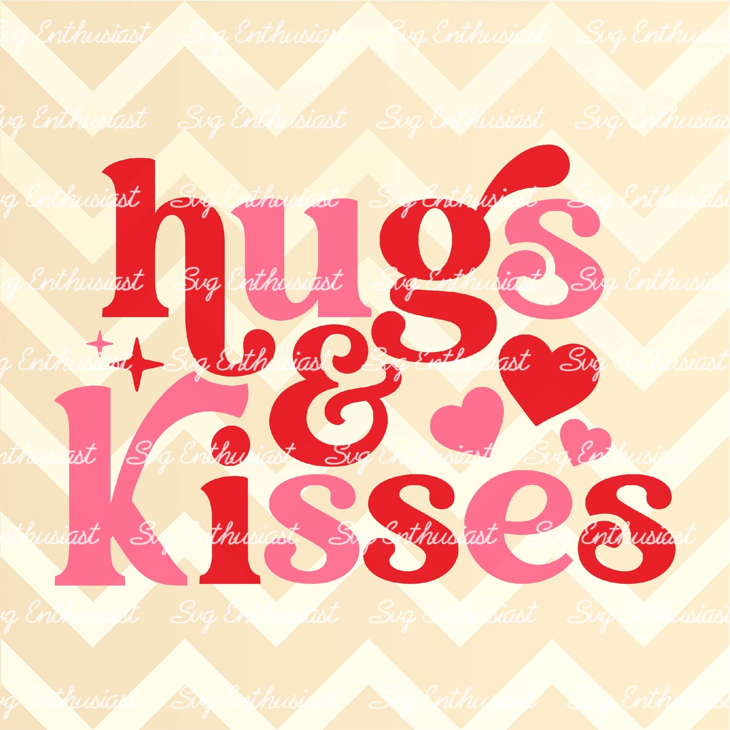Hugs and Kisses SVG PNG DXF