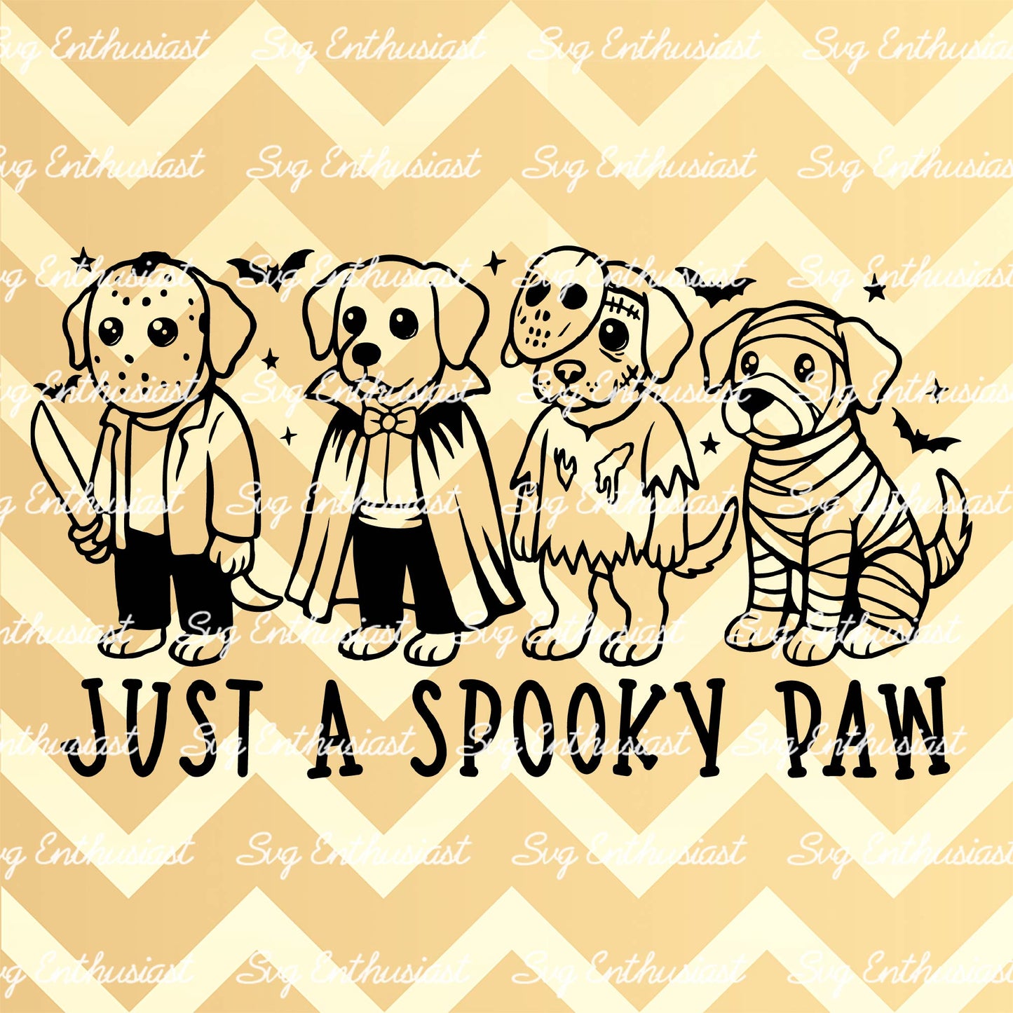 Just a spooky paw SVG PNG DXF