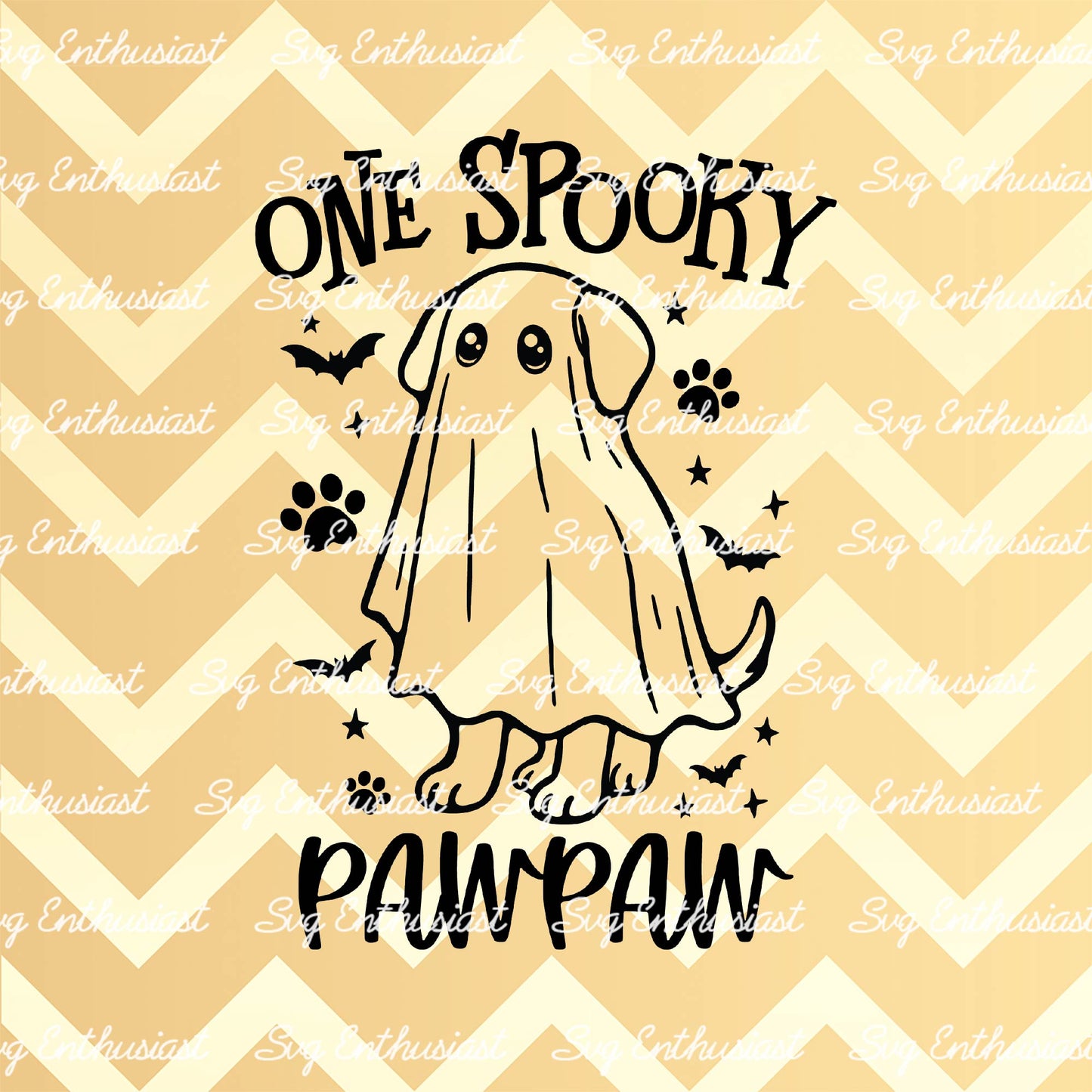 One spooky pawpaw SVG PNG DXF