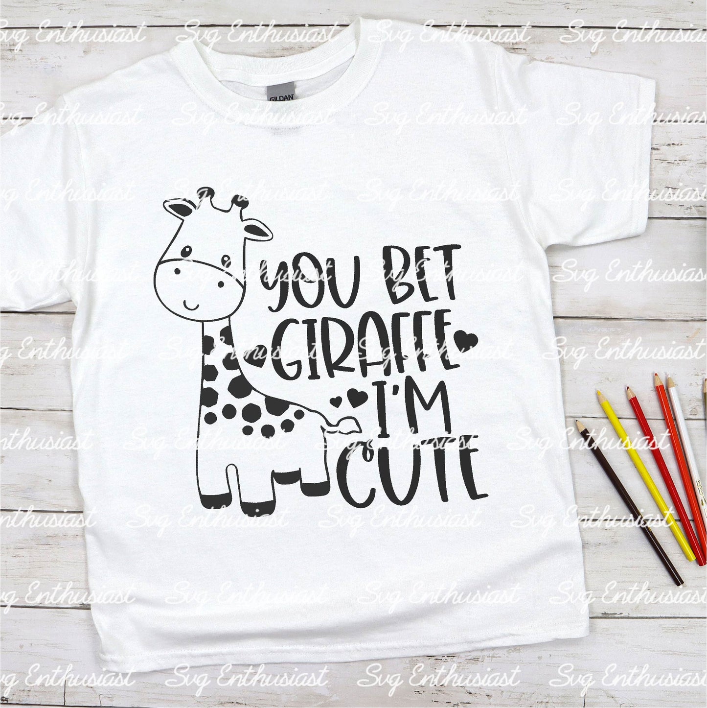 You bet Giraffe I'm cute SVG PNG DXF
