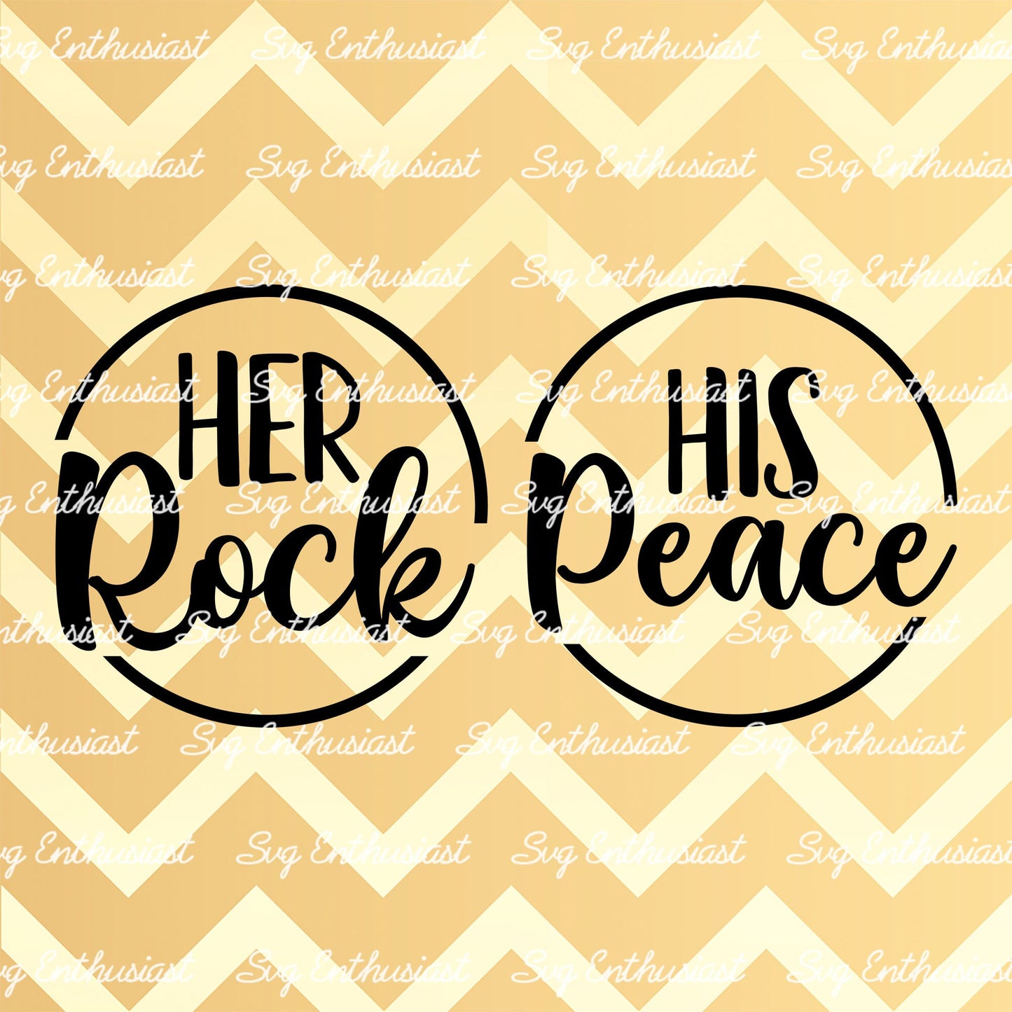 Her Rock - His Peace SVG PNG DXF