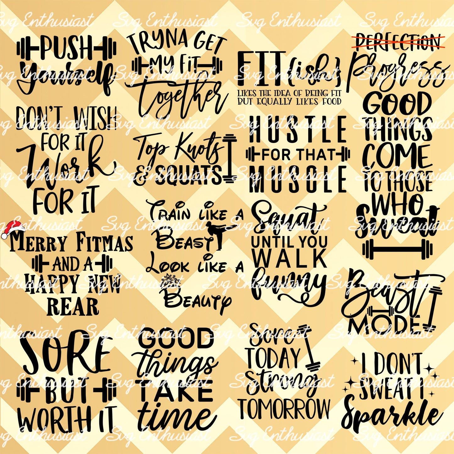 Workout SVG PNG DXF bundle