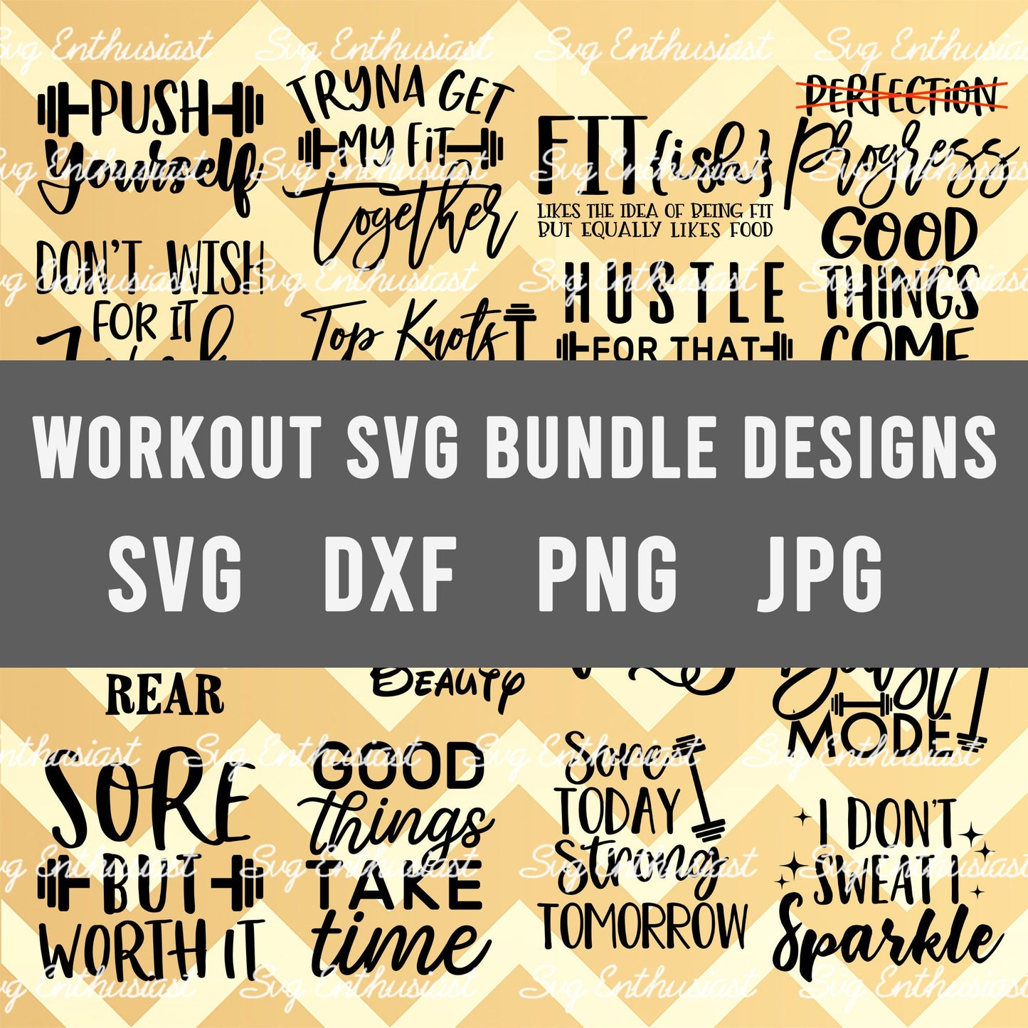 Workout SVG PNG DXF bundle