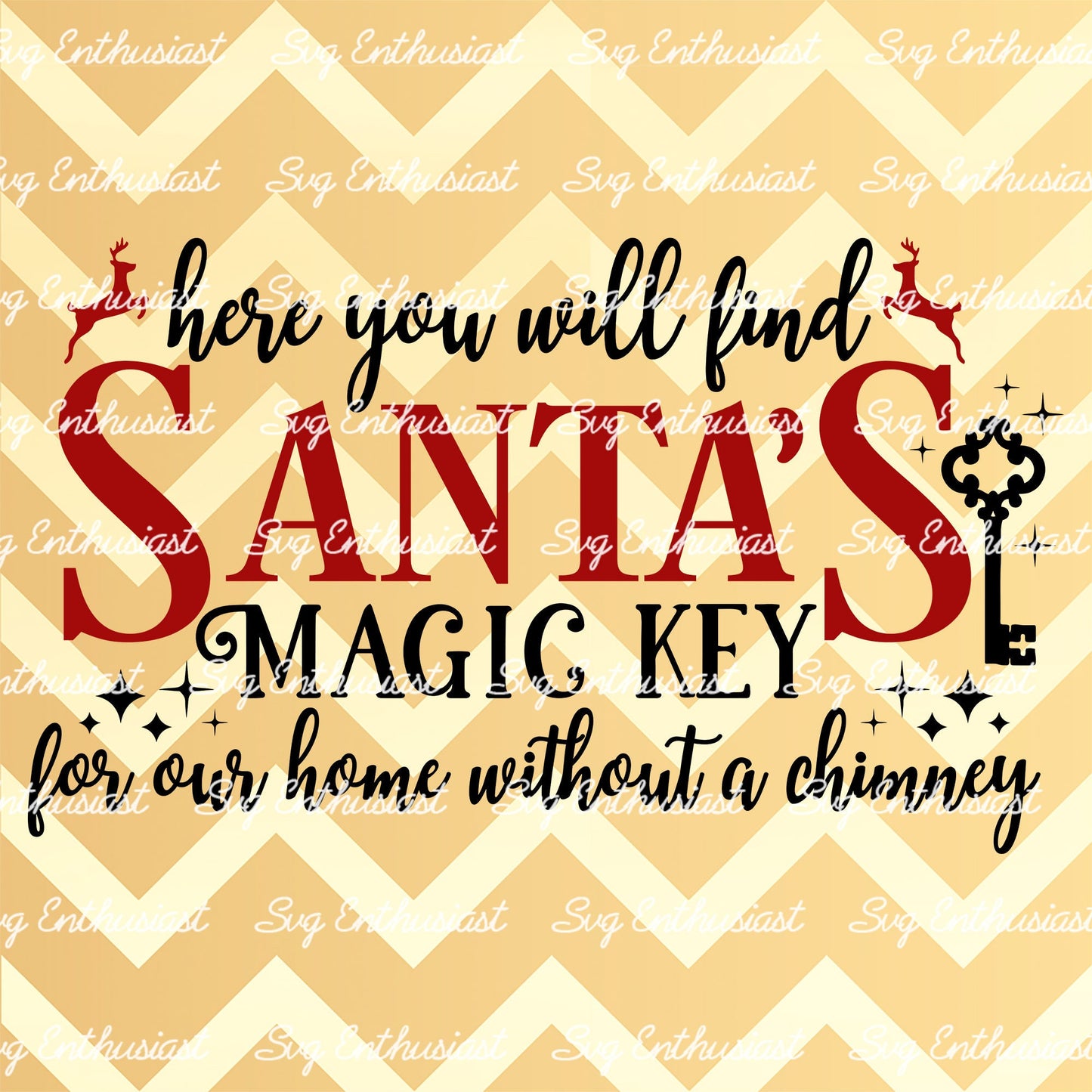 Santa's magic key SVG PNG DXF
