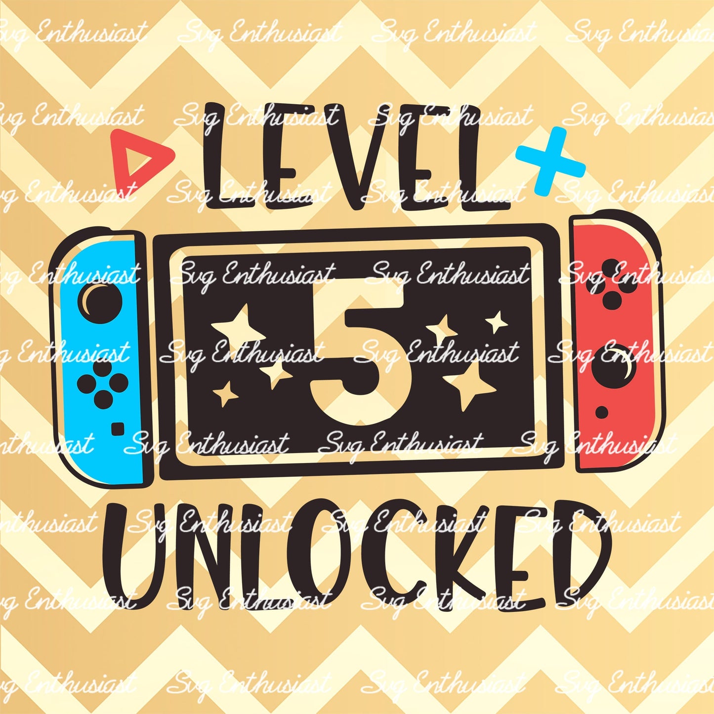 Level 5 Unlocked Birthday SVG PNG DXF