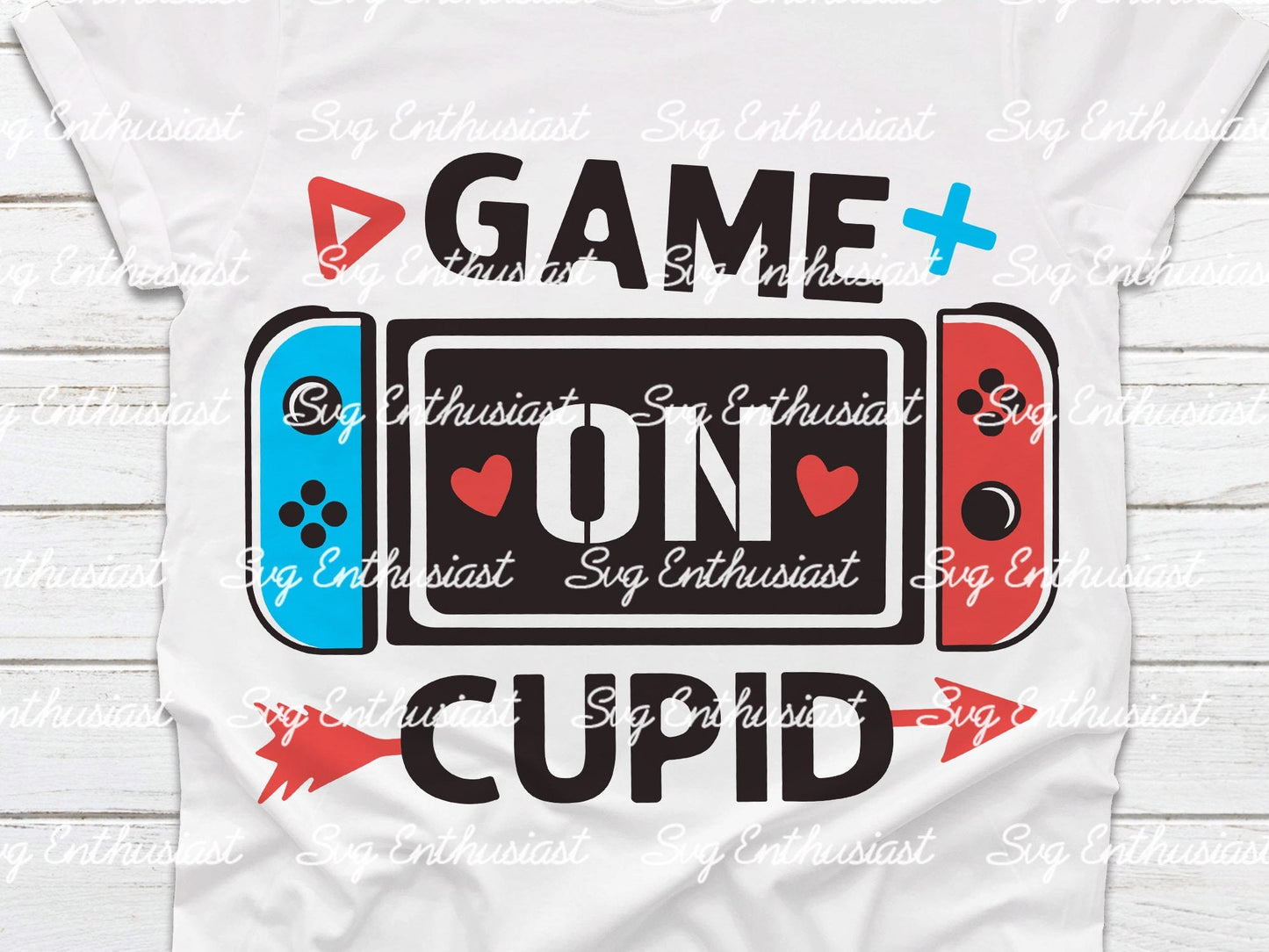 Game on Cupid SVG PNG DXF