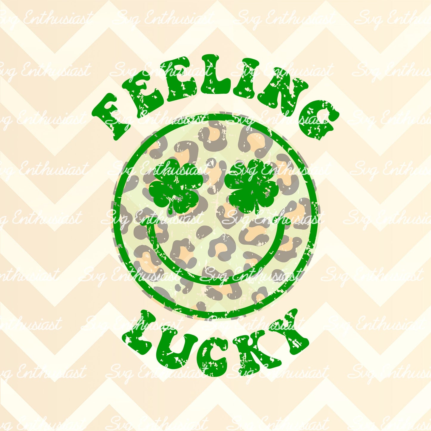 Leopard Lucky smile PNG sublimation
