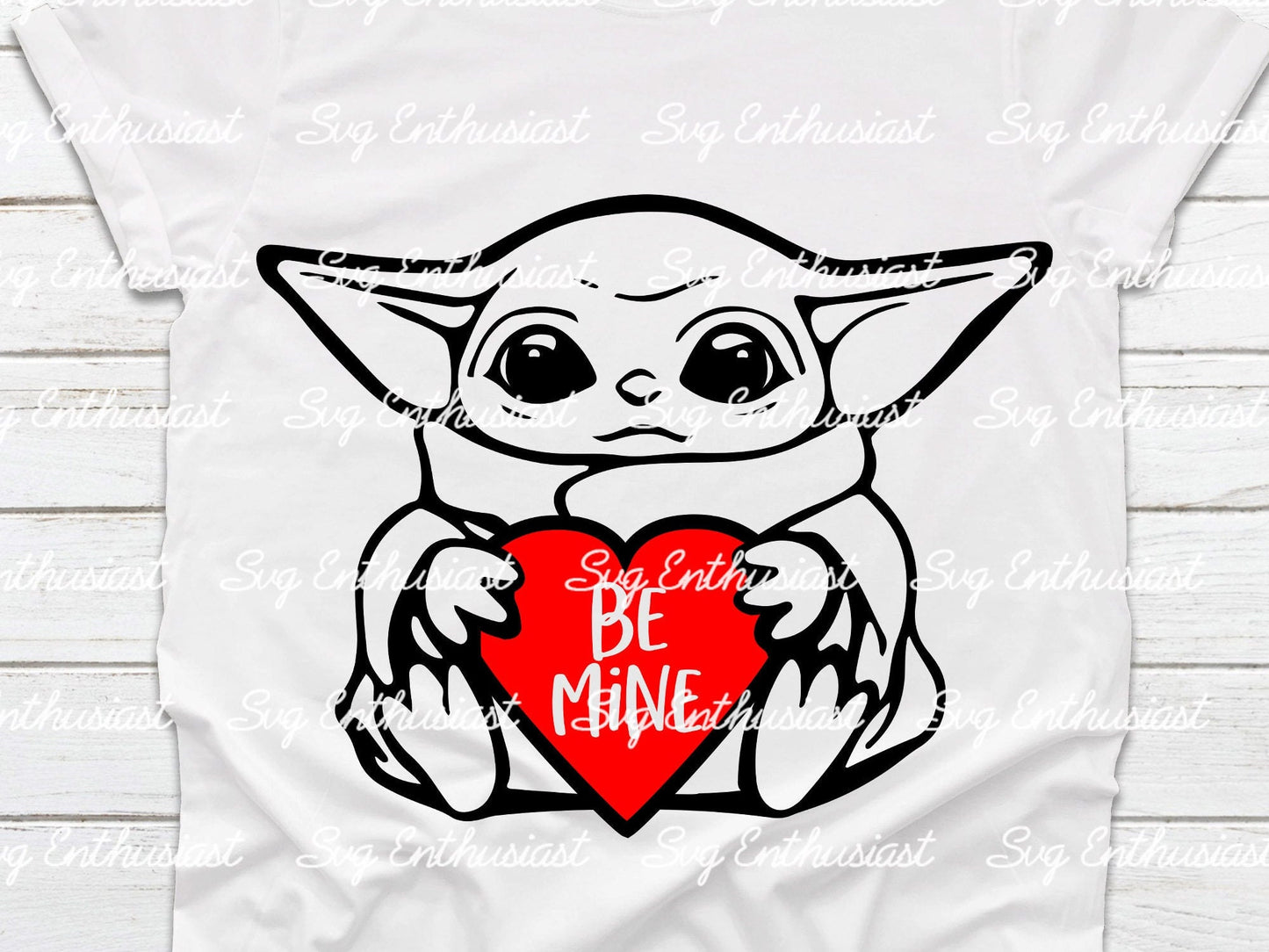 Be mine - Baby yoda SVG PNG DXF