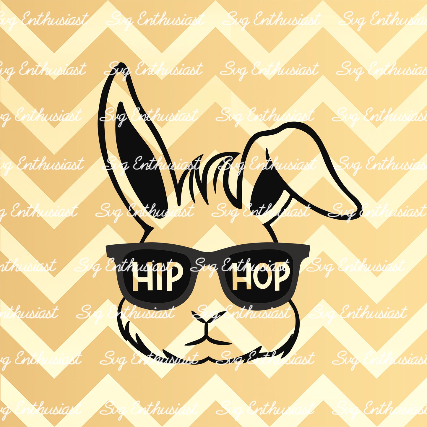 Hip Hop Bunny SVG PNG DXF