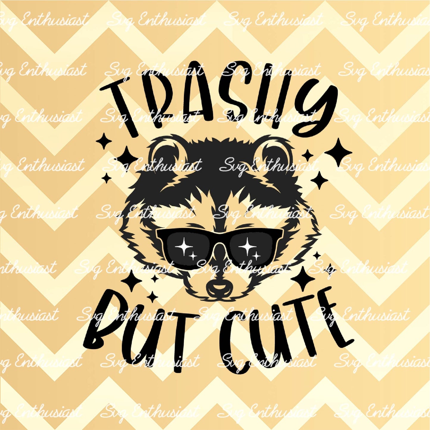Trashy but cute SVG PNG DXF