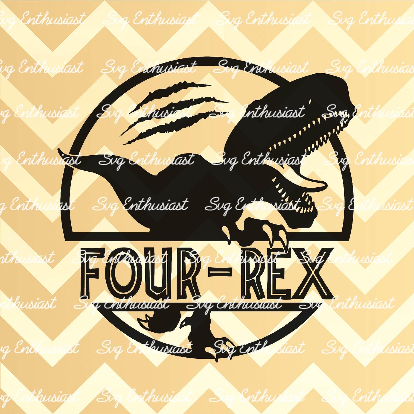 Four Rex SVG PNG DXF