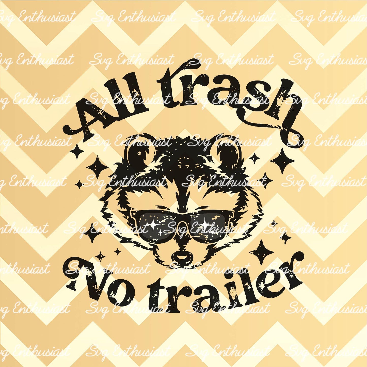 All trash no trailer SVG PNG DXF