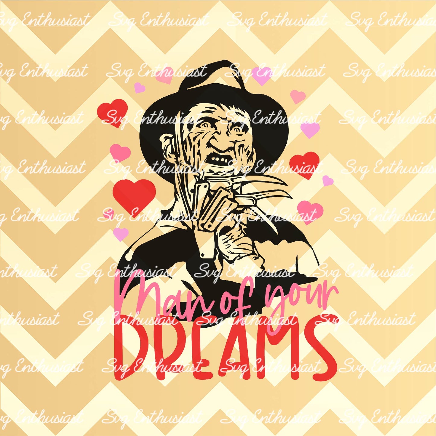 Man of your dreams horror valentine SVG PNG DXF