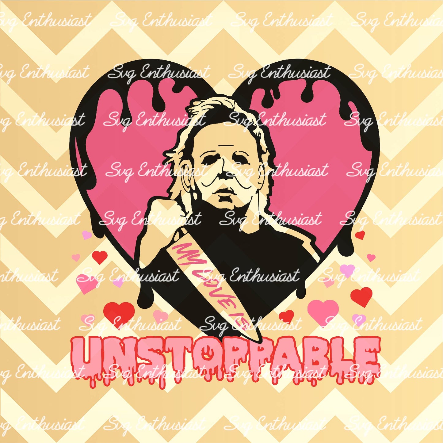 My love is unstoppable SVG PNG DXF