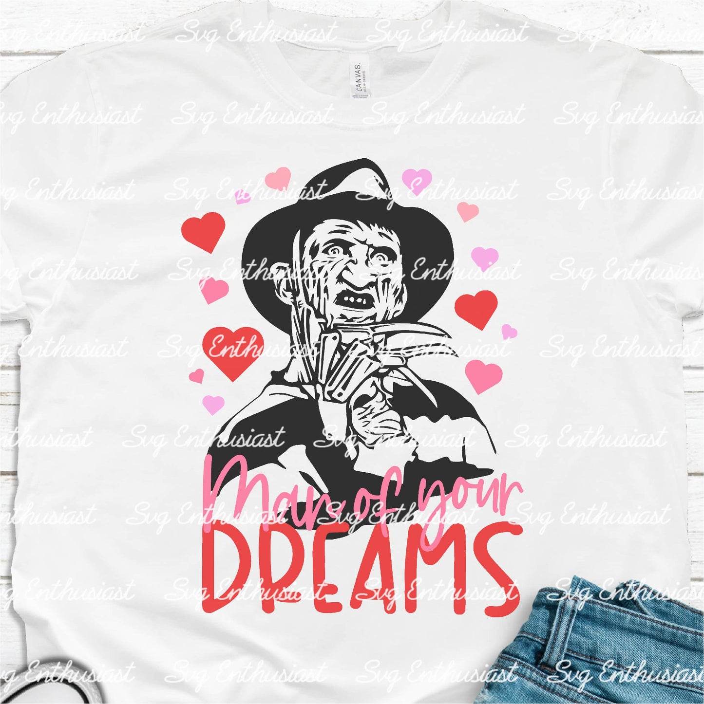 Man of your dreams horror valentine SVG PNG DXF