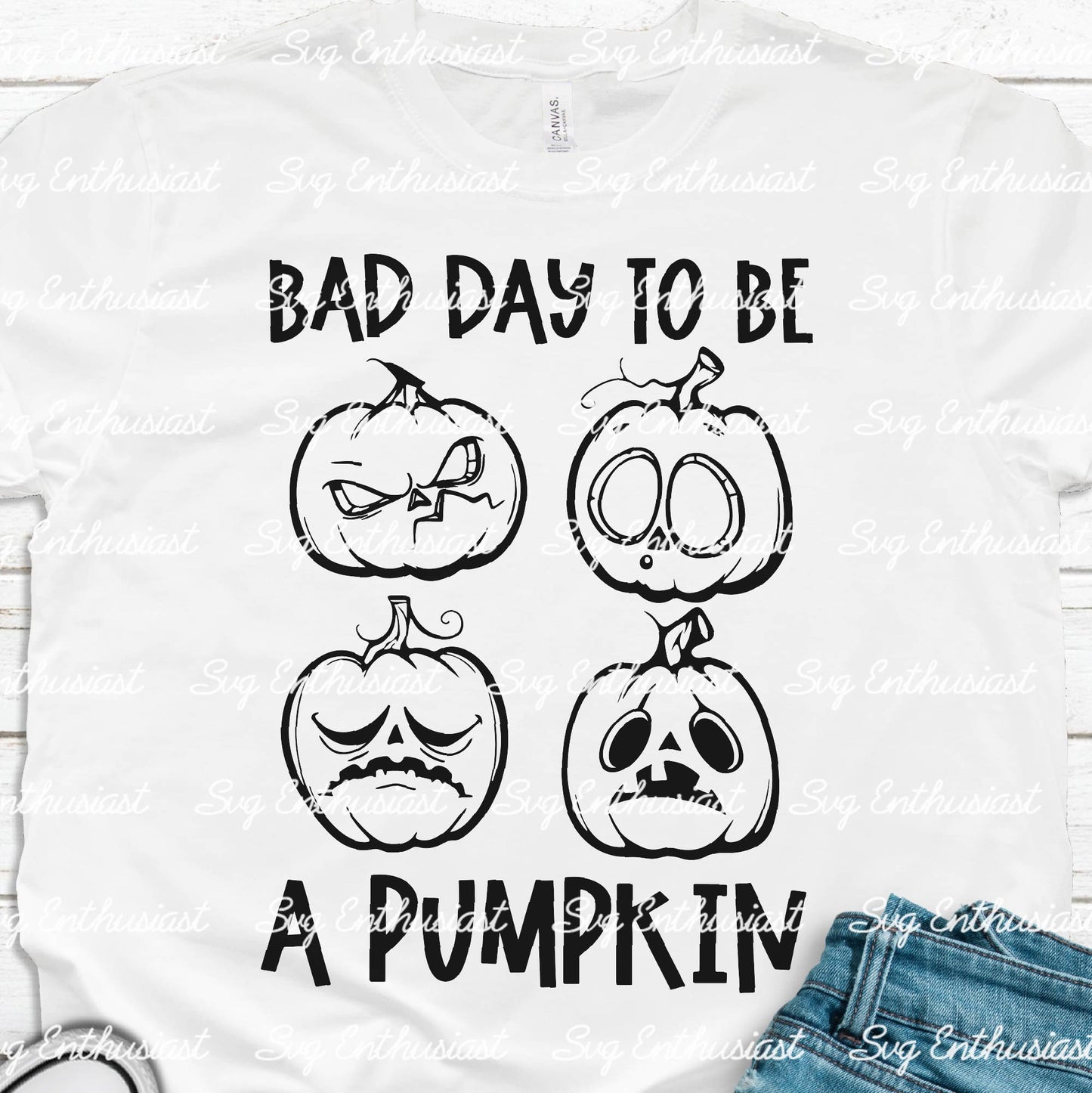 Bad day to be a pumpkin SVG PNG DXF