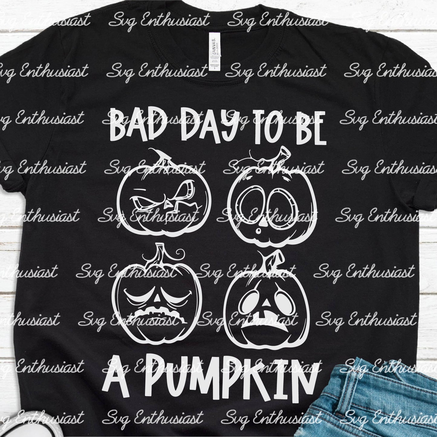 Bad day to be a pumpkin SVG PNG DXF