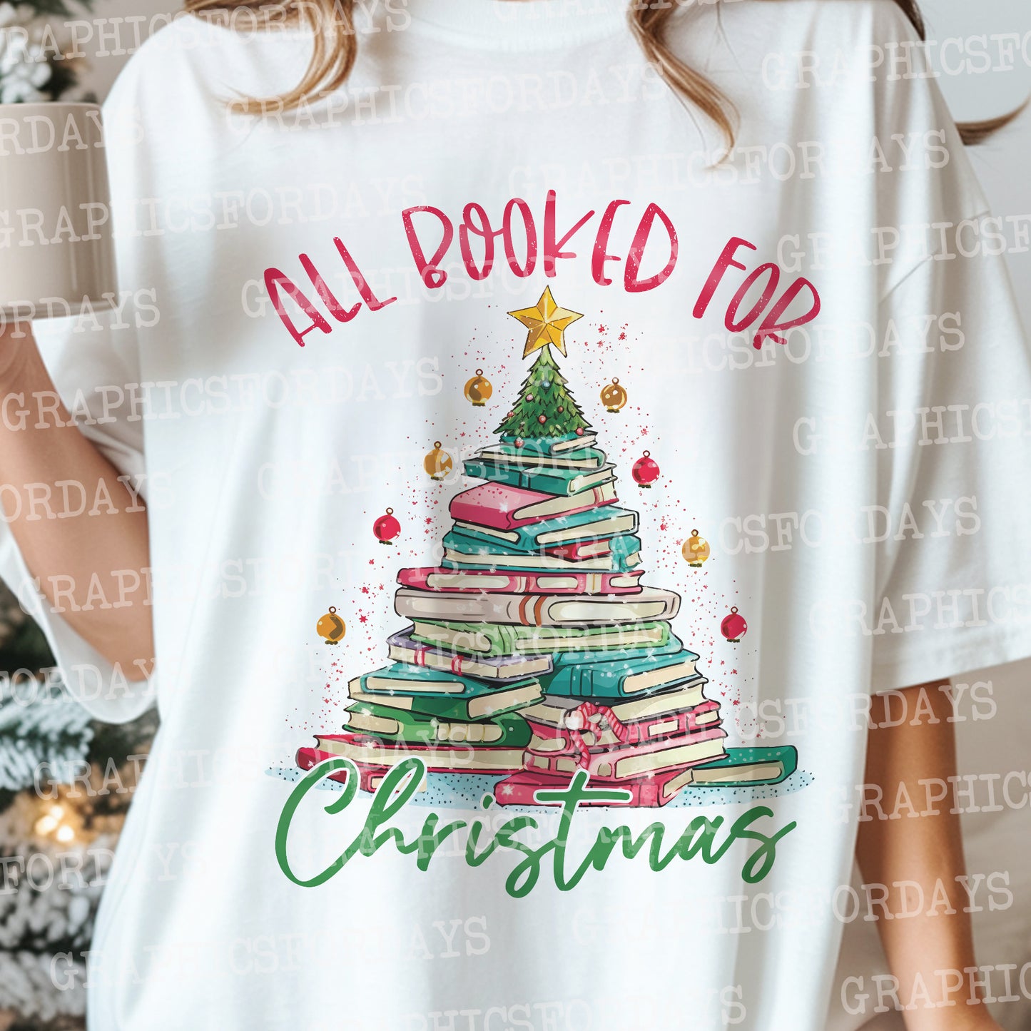 All booked for Christmas PNG sublimation file