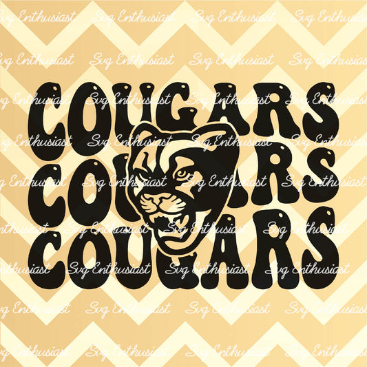 Cougars SVG PNG DXF