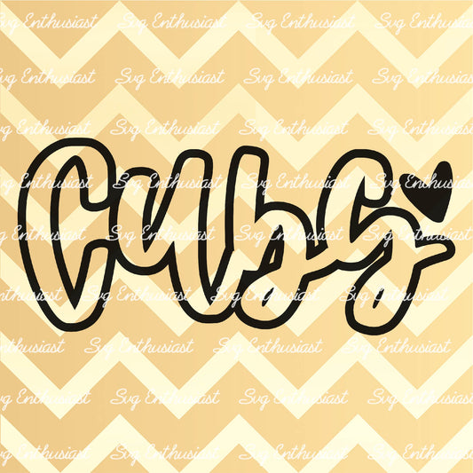 Cubs SVG PNG DXF