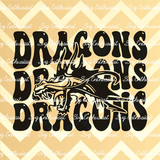 Dragons SVG PNG DXF