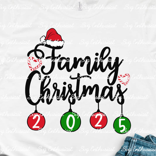 Family Christmas 2025 SVG PNG DXF