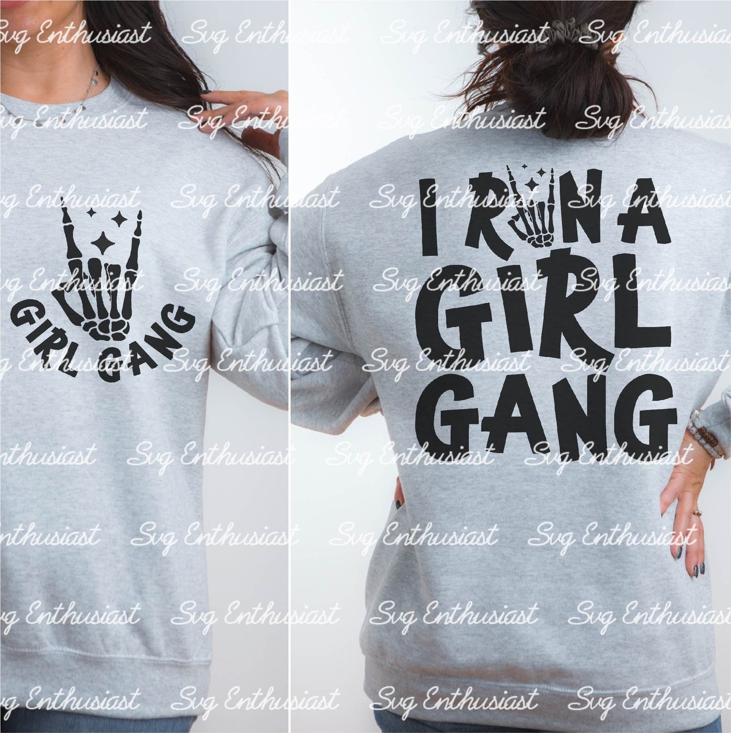 I run a girl gang SVG PNG DXF
