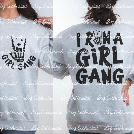 I run a girl gang SVG PNG DXF