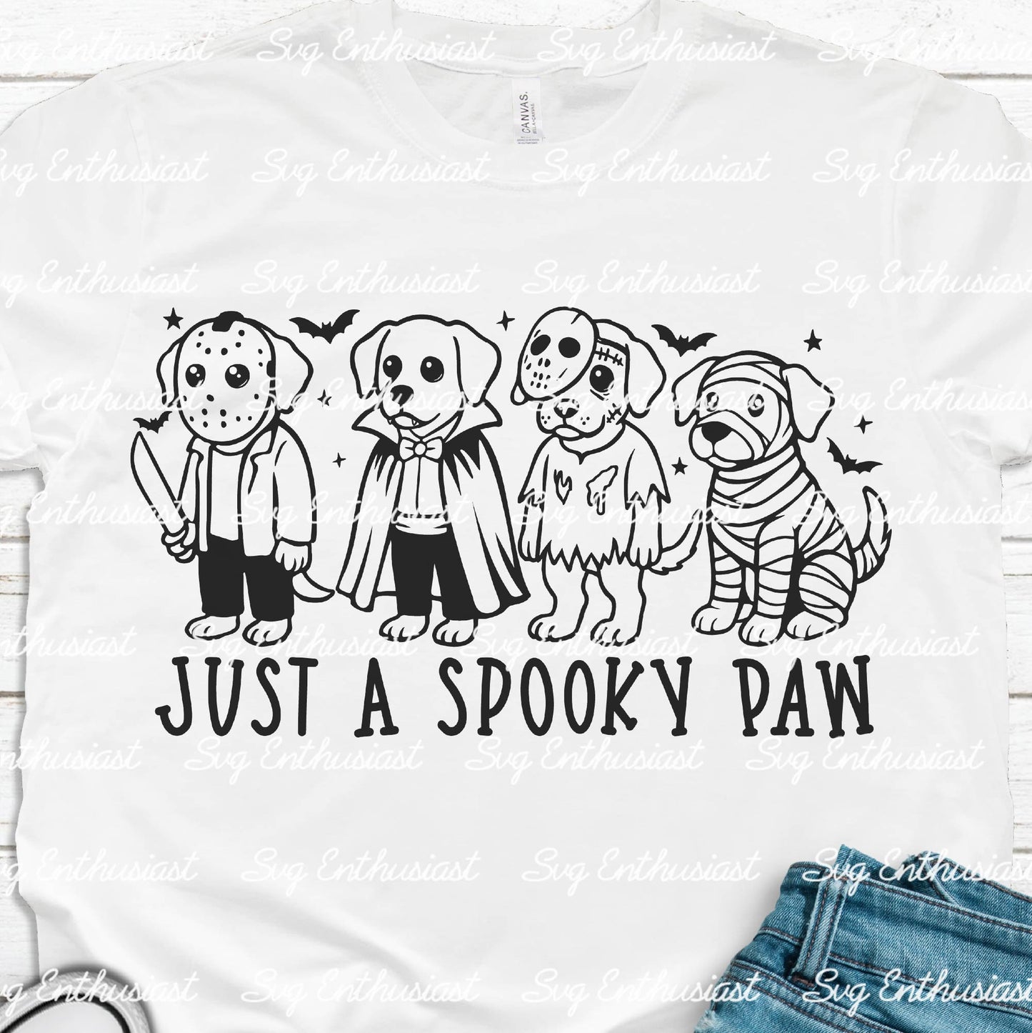 Just a spooky paw SVG PNG DXF