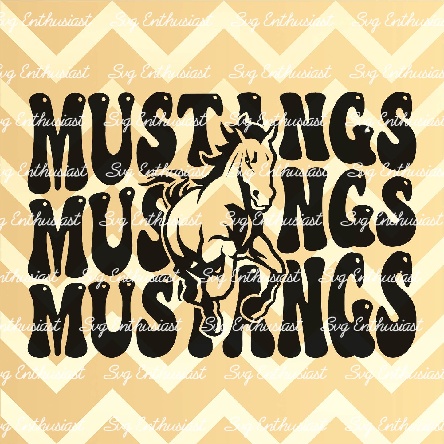 Mustangs SVG PNG DXF