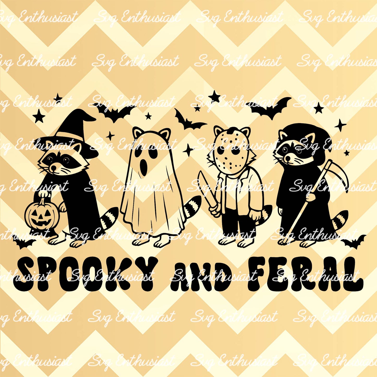 Spooky and feral SVG PNG DXF