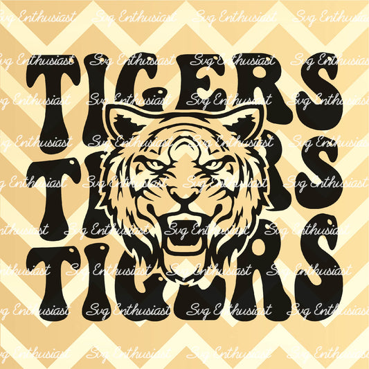 Tigers SVG PNG DXF