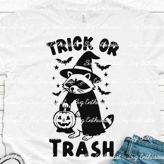 Trick or trash SVG PNG DXF