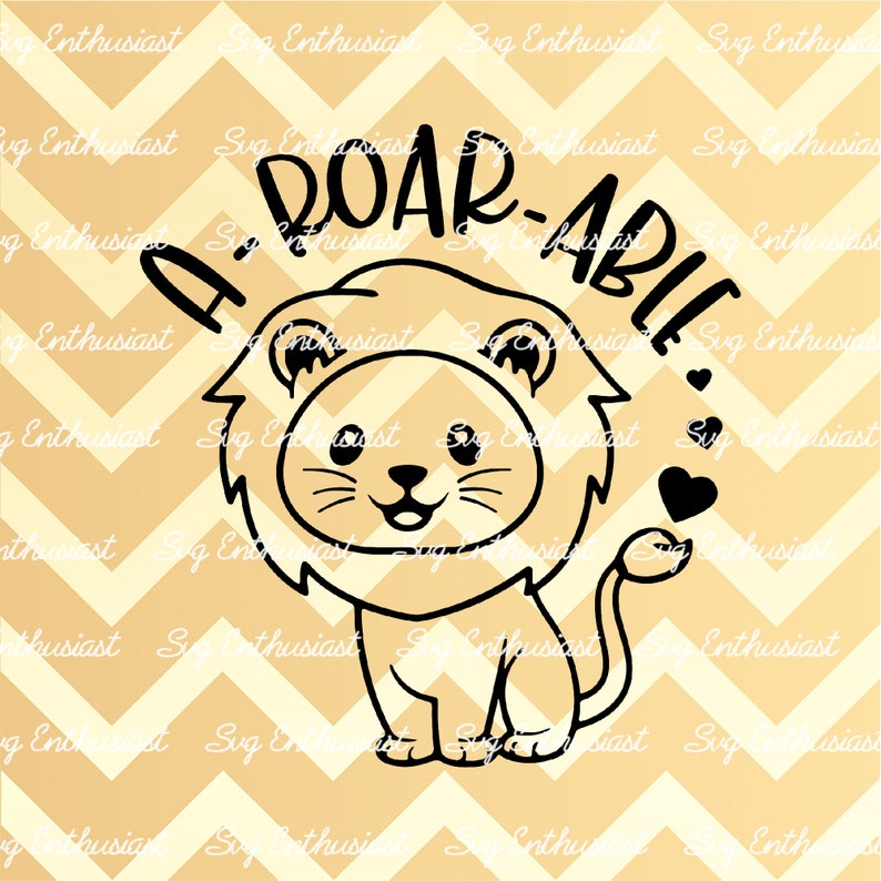 A roar able baby lion SVG PNG DXF