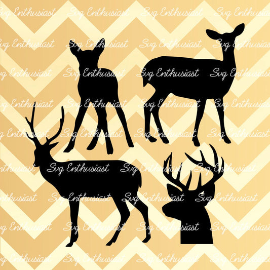 Deer silhouette SVG PNG DXF