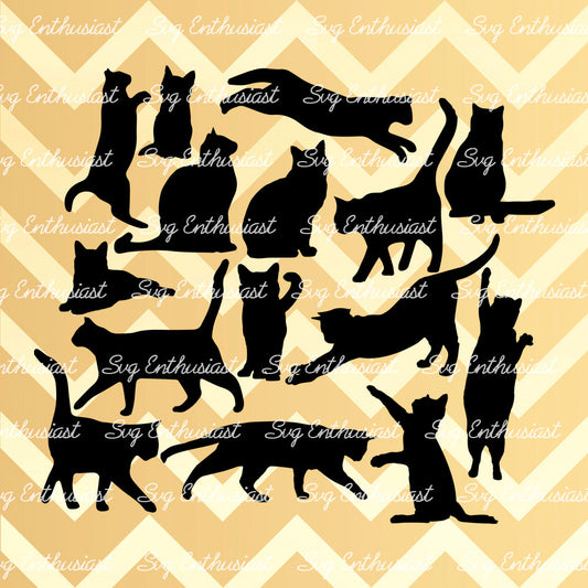 Cats SVG PNG DXF bundle