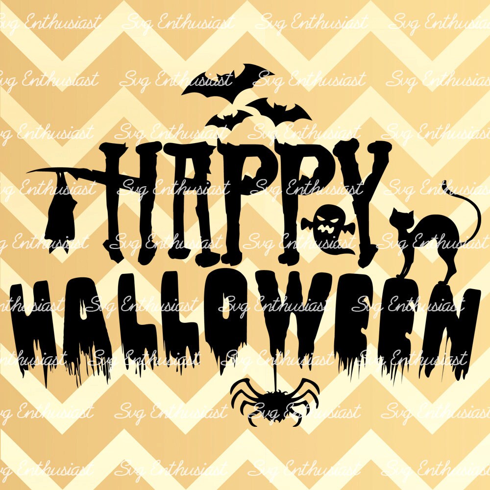 Happy Halloween SVG PNG DXF