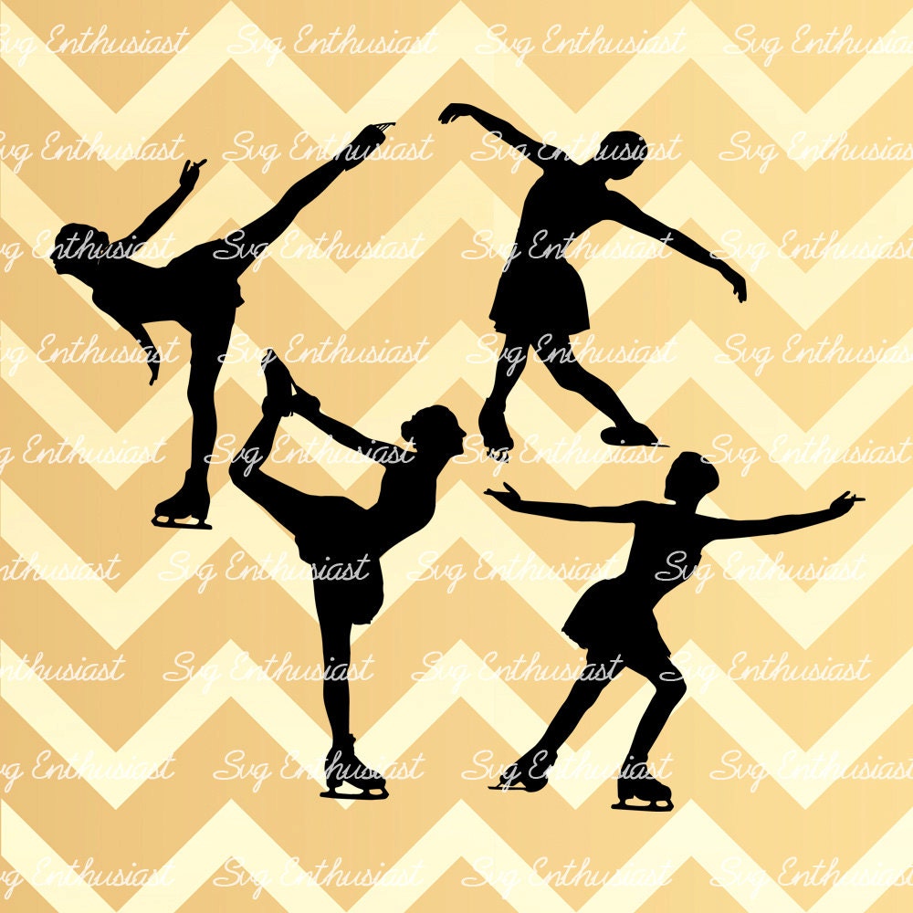 Figure Skating SVG PNG DXF