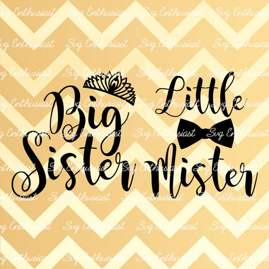 Big sister - Little Mister SVG PNG DXF