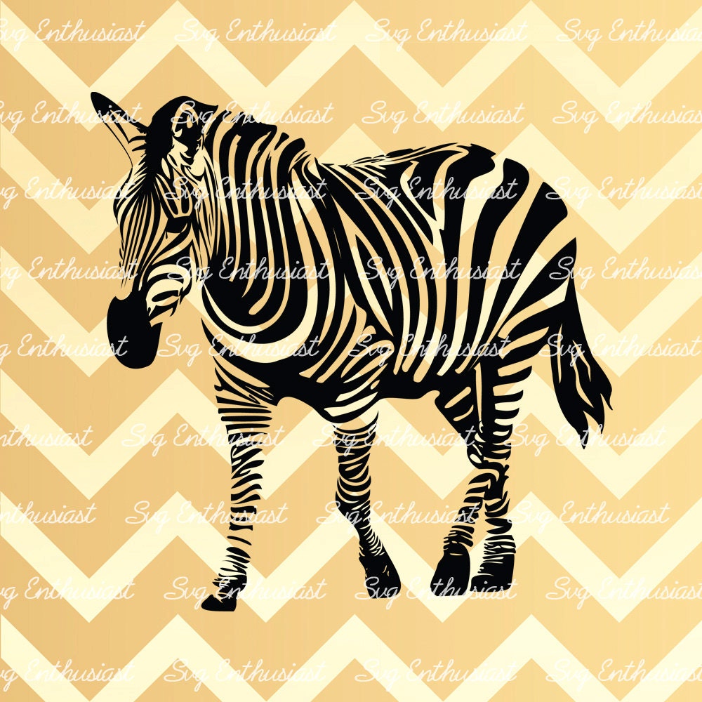 Zebra silhouette SVG PNG DXF