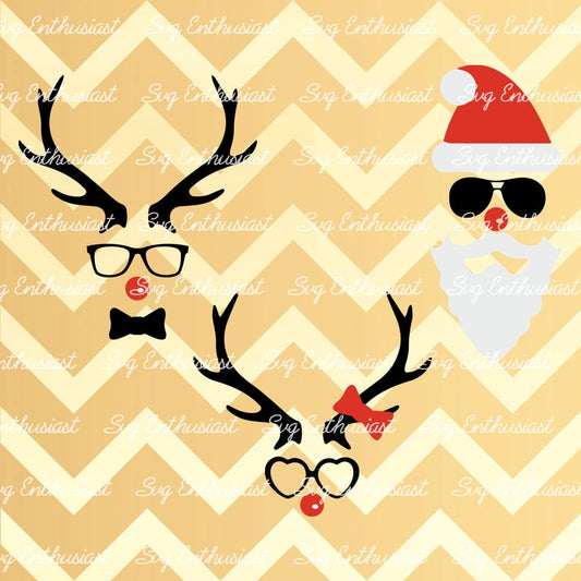 Christmas face props SVG PNG DXF