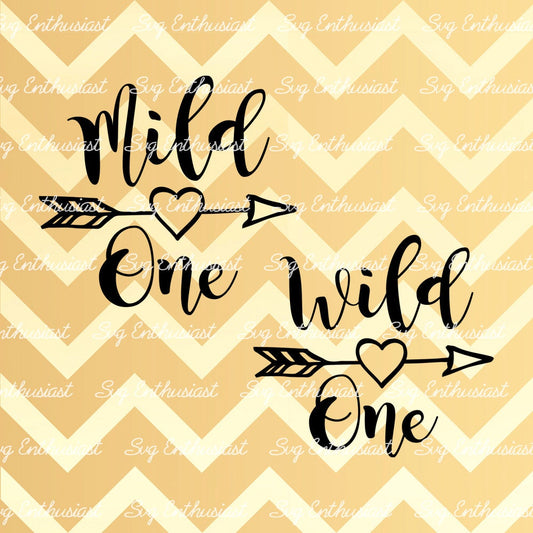 Wild one SVG, Mild One SVG PNG DXF