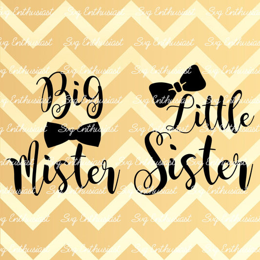 Big Mister - Little sister SVG PNG DXF