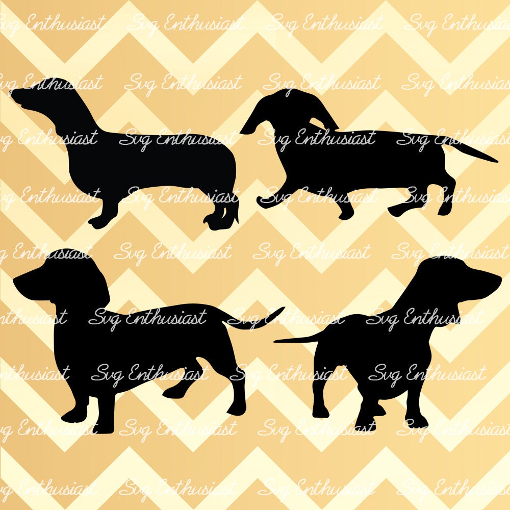 Dachshund Silhouette SVG PNG DXF