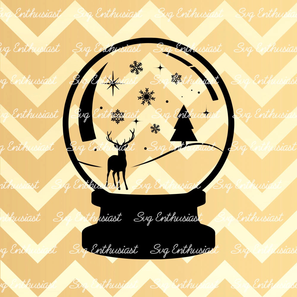 Christmas Snow Globe SVG PNG DXF