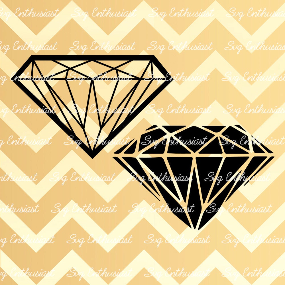 Diamond Silhouette SVG PNG DXF