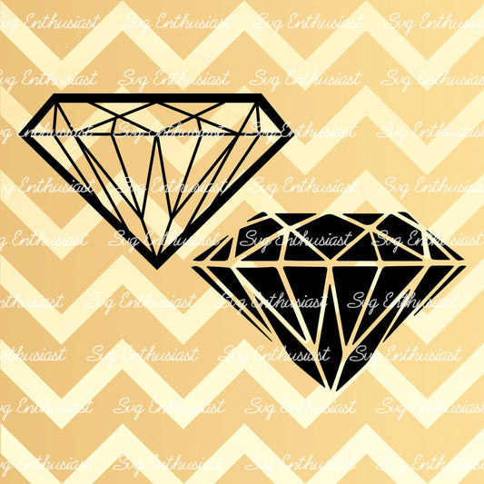 Diamond Silhouette SVG PNG DXF