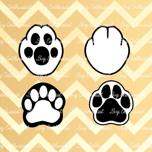 Cute Paws SVG PNG DXF