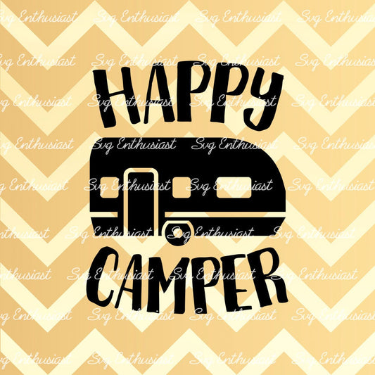 Happy Camper SVG PNG DXF