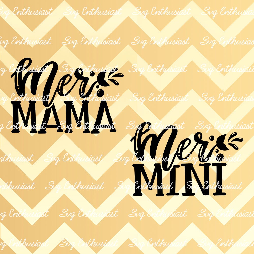 Mer Mama - Mer Mini SVG PNG DXF